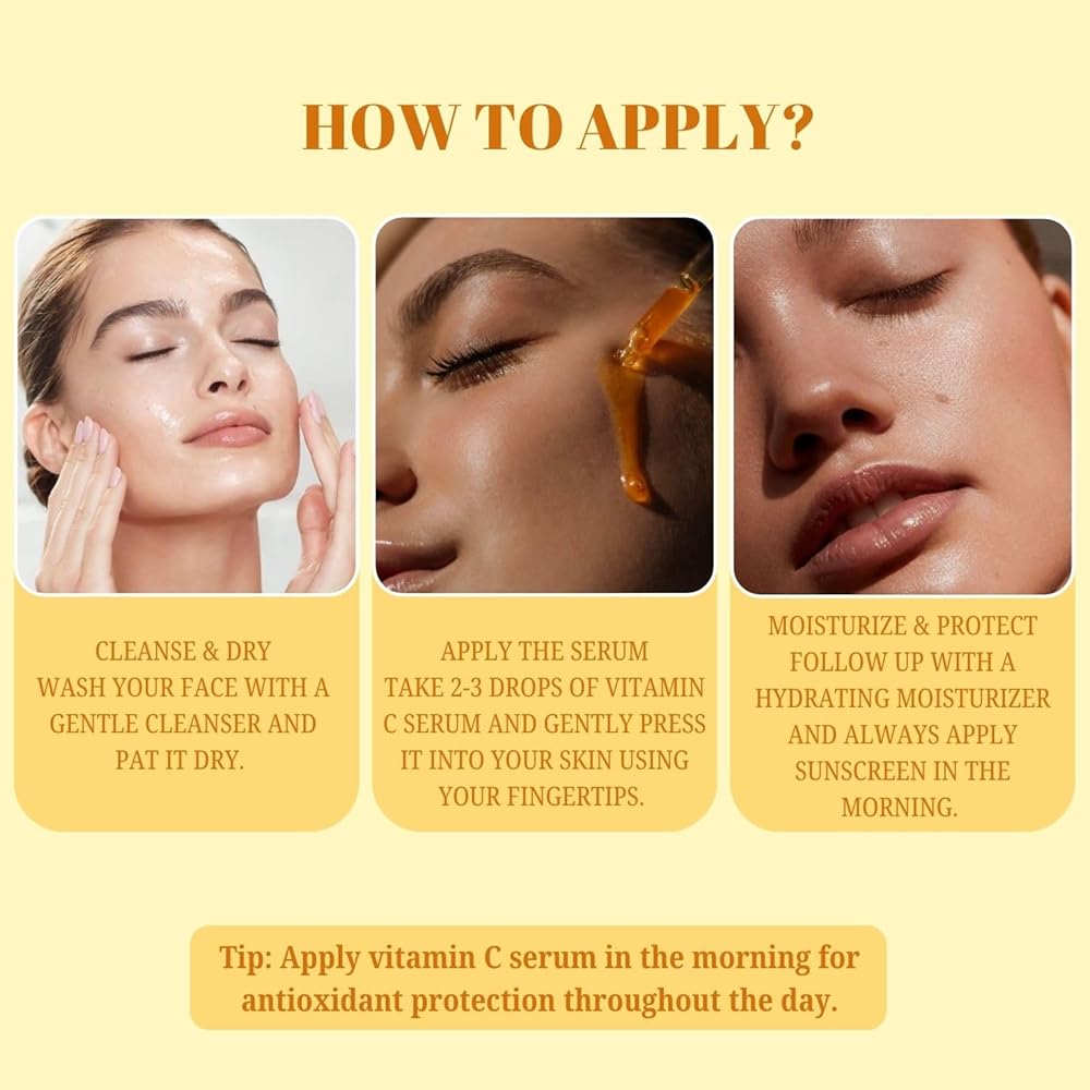 Lakyou Beauty Vitamin C Face Serum – 98% Pure Vitamin C Complex for Luminous Glow, Brightening, Firming & Repairing, 50ml