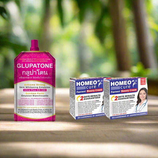 Pack of Three, 2 Homeo Cure Beauty Cream & 1 Glupatone, Pack Of 3