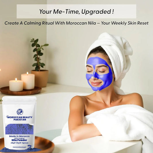 Moroccan Beauty Nila Powder | Blue Nila Skin Whitening Powder 50g | Best Quality Nila Powder